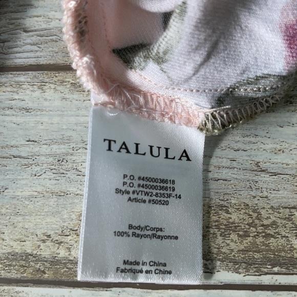 Aritzia Talula Blush Pink Floral Dress US XXS - Picture 6 of 6
